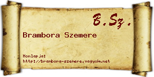 Brambora Szemere névjegykártya